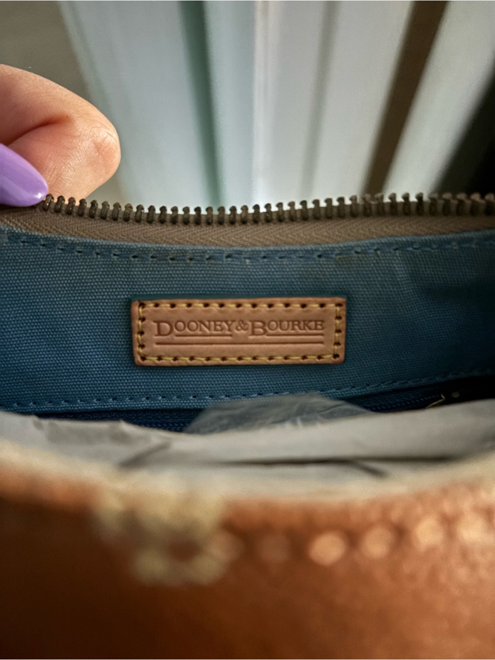 Dooney & Bourke Brown Monogram Shoulder Bag - Picture 2 of 4